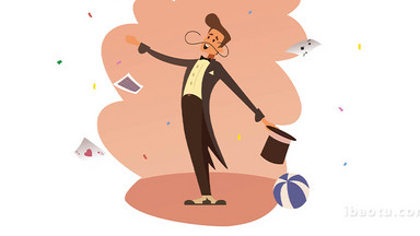 易用卡通mg动画魔术师表演变魔术