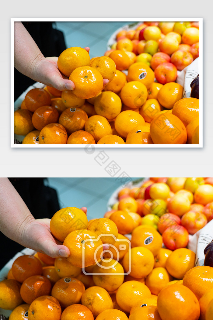 超市采购物资买橘子图片图片