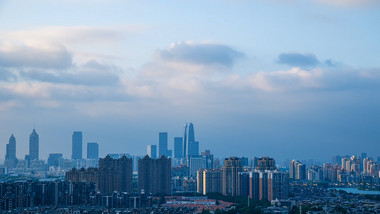 大气风城市建筑苏州东方之门大景延时摄影