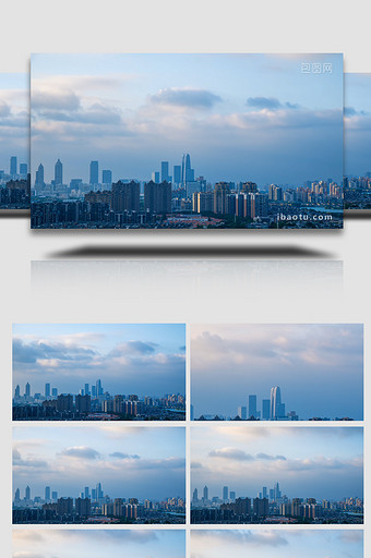 大气风城市建筑苏州东方之门大景延时摄影图片