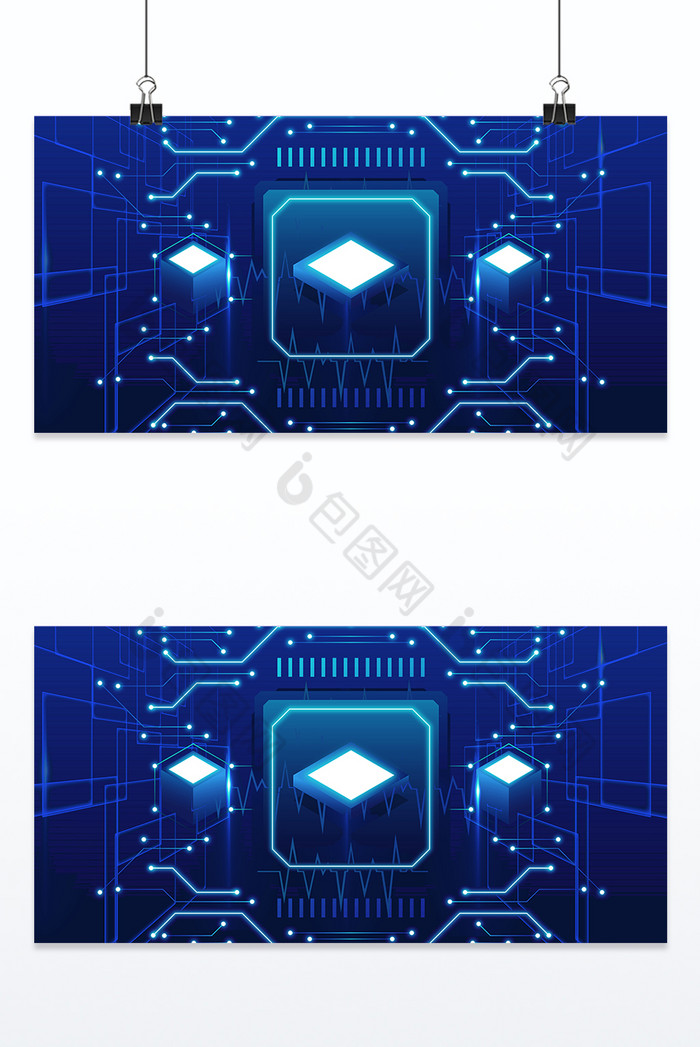 线条立体渐变商务科技图片