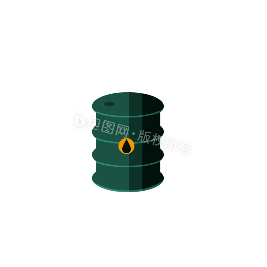 墨绿色扁平石油UI图标设计动图GIF图片