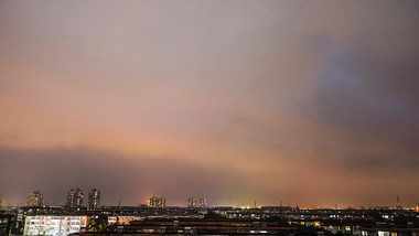 特殊天气暴雨天气乌云密布夜景4K延时摄影