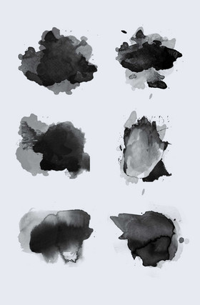 古风墨水泼墨水墨渍装饰