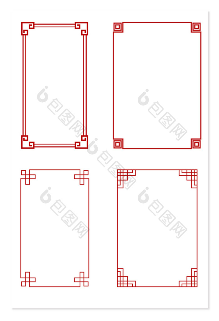 复古中式边框古风元素