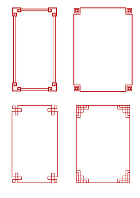 复古中式边框古风元素