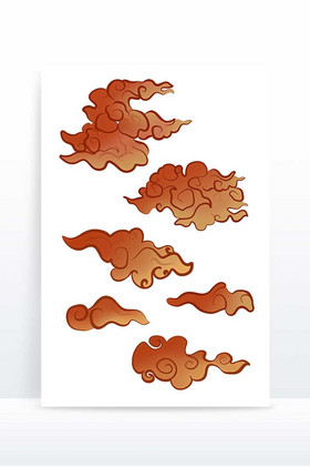 唐朝花纹古风祥云装饰纹理