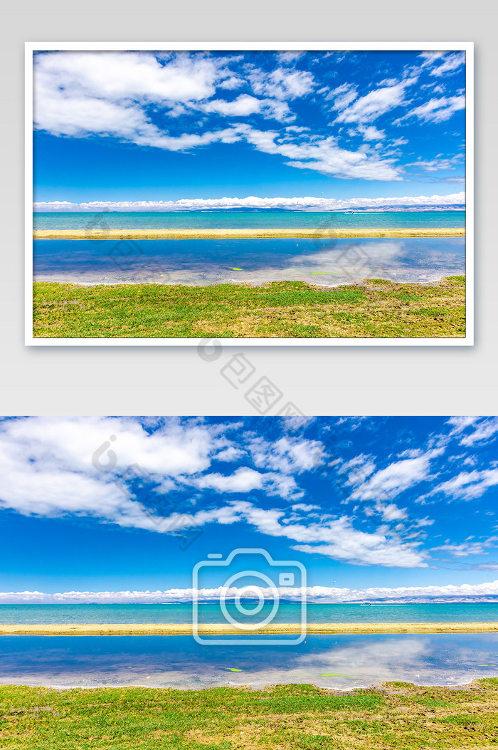 浪漫唯美的青海湖边风光摄影图片图片