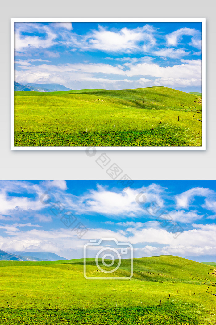 夏天时 青海 大气 唯美的 草原 风光图片图片