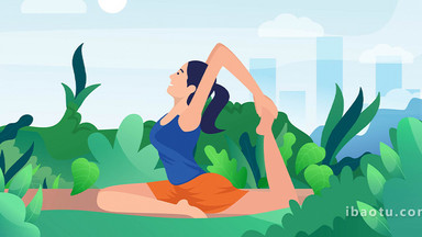 易用卡通mg动画老爷爷做运动操