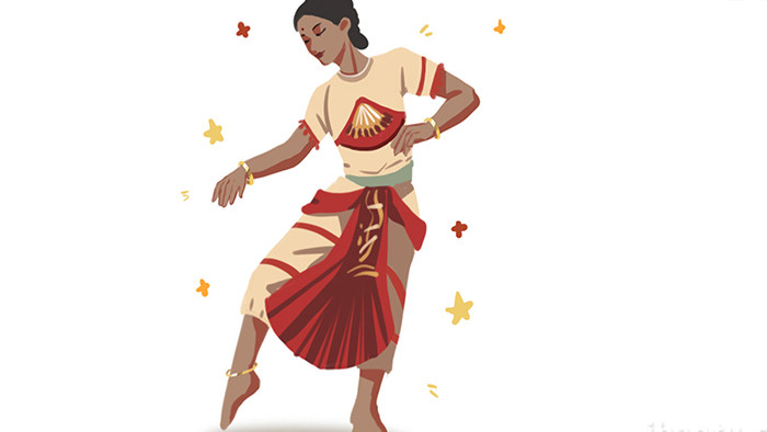 易用卡通mg动画舞蹈女人跳印度舞