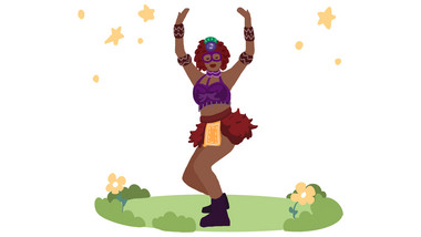 易用卡通mg动画舞蹈舞种女人跳非洲舞