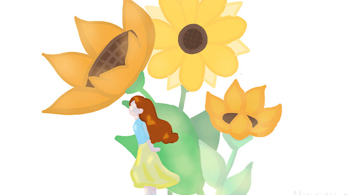 易用卡通mg动画夏日用向日葵遮阳
