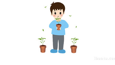 易用卡通mg动画小男孩在家搭积木