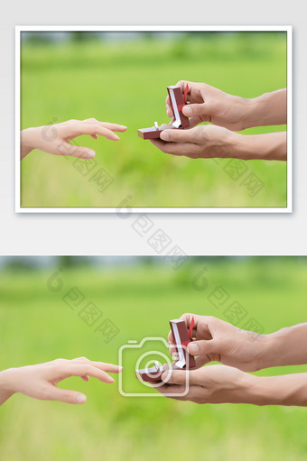 情人节求婚带戒指场景图片