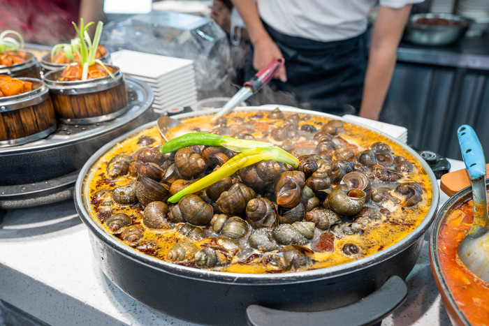海鲜螺狮南京美食街食品图片