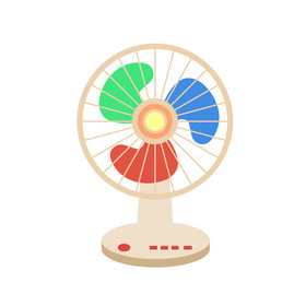 卡通夏天风扇元素动图gif