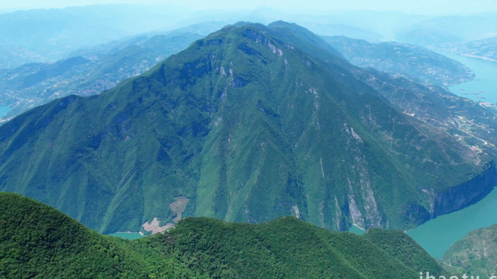 自然震撼重庆奉节三峡之巅风景区航拍