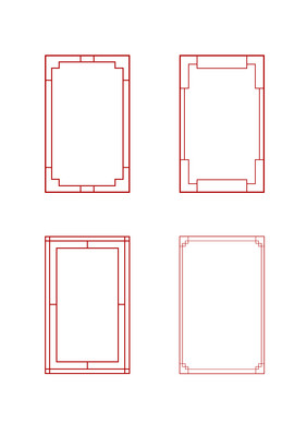 复古中式边框装饰元素