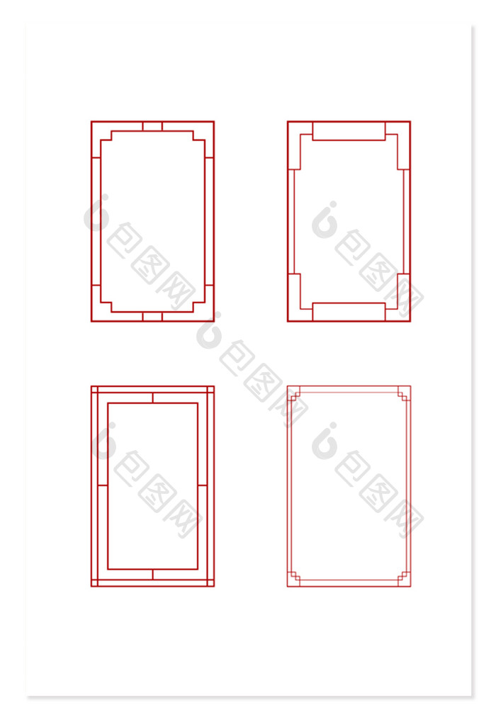 复古中式边框装饰元素