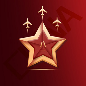 红金色简约建军节红色文化宣传动图gif