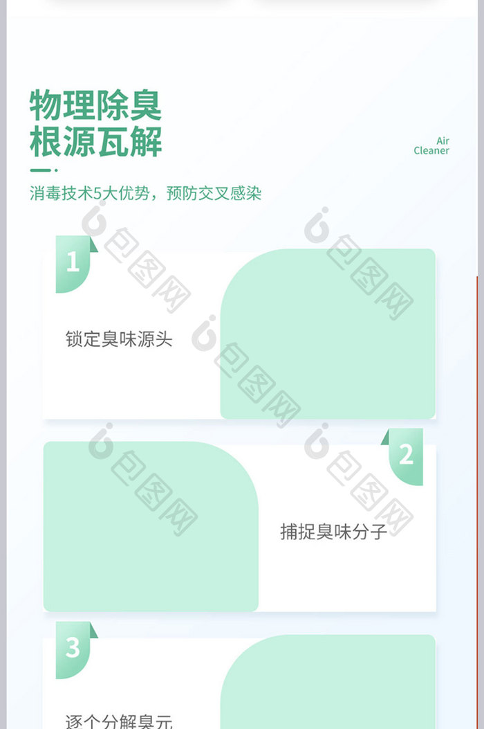 绿色清新简约空气清新剂详情页香薰描述模板
