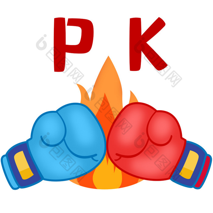 蓝红色拳击PK对战竞争手GIF
