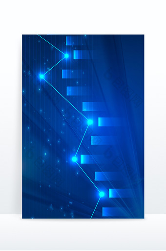 蓝色商务科技光效纹理质感几何折线背景图片