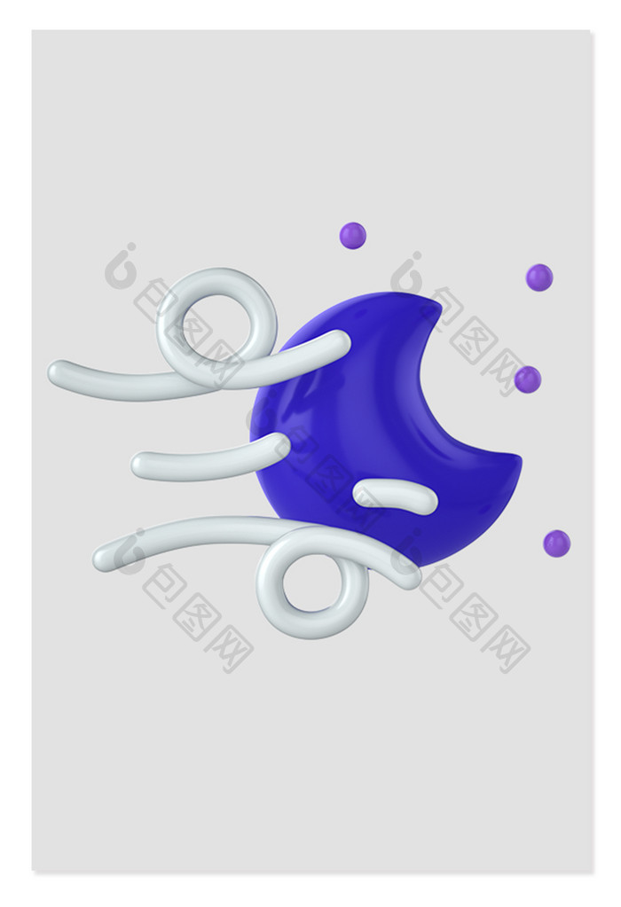 3D天气大风星辰元素建模渲染