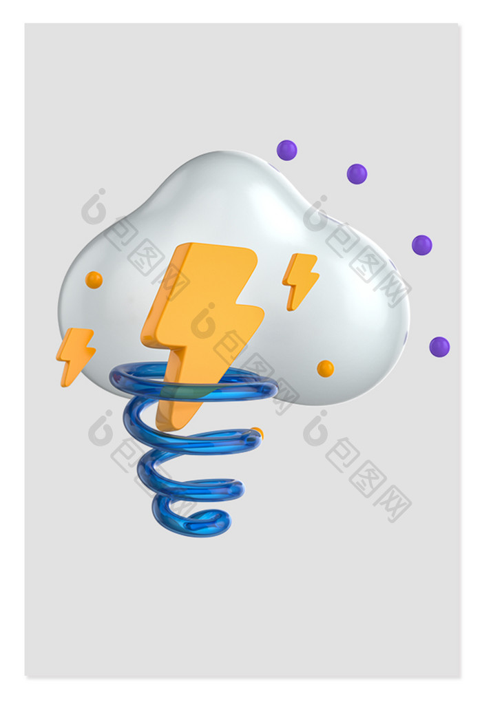 3D天气风暴元素建模渲染
