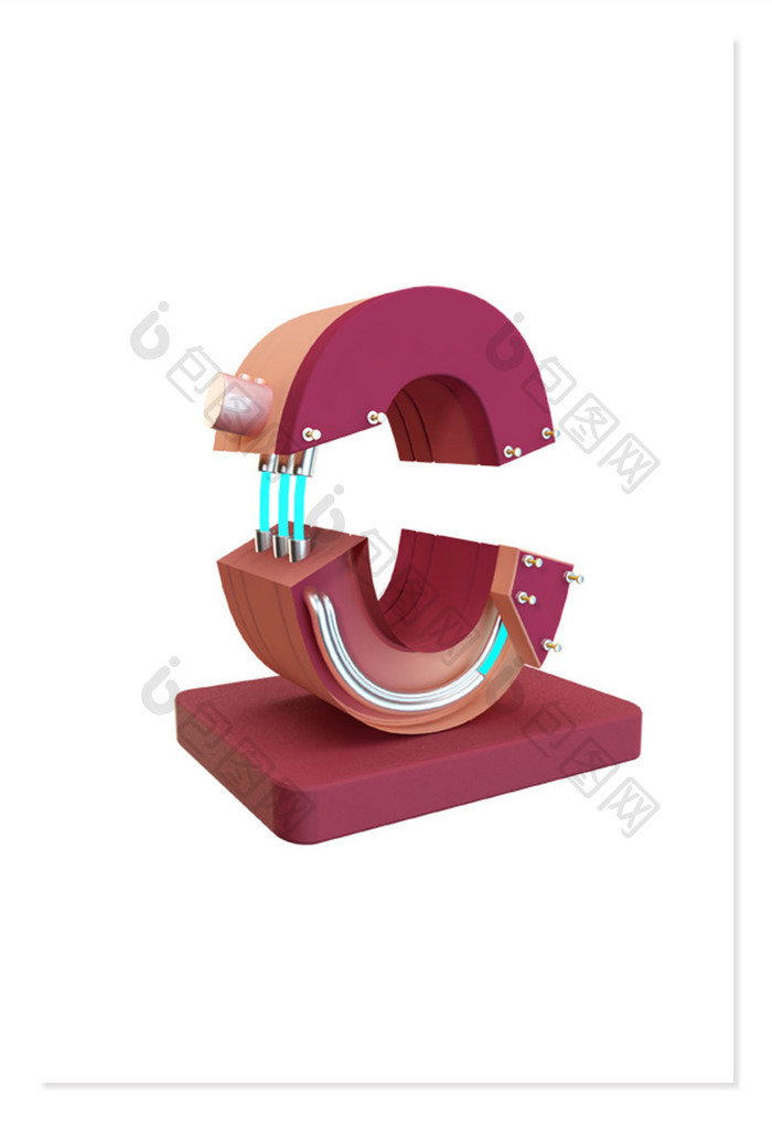 创意金属3D立体英文字母C