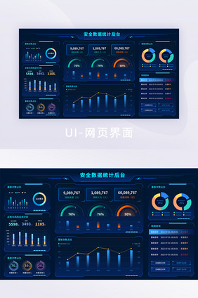 科技网络可视化安全大数据系统智能操控中心