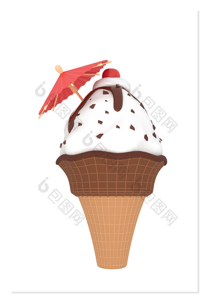 夏日美食冰淇淋创意模型