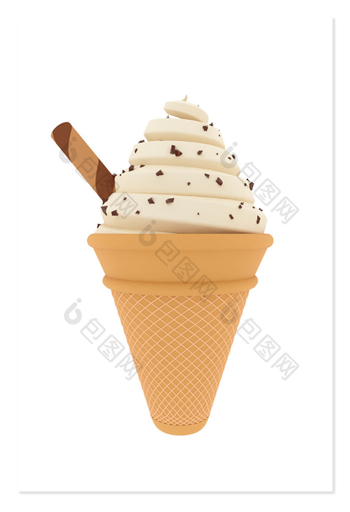 夏日美食美味冰淇淋创意模型