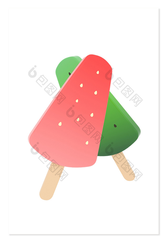 夏日水果雪糕冰淇淋美食模型