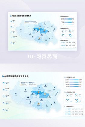 新拟物轻质感UI可视化大屏界面