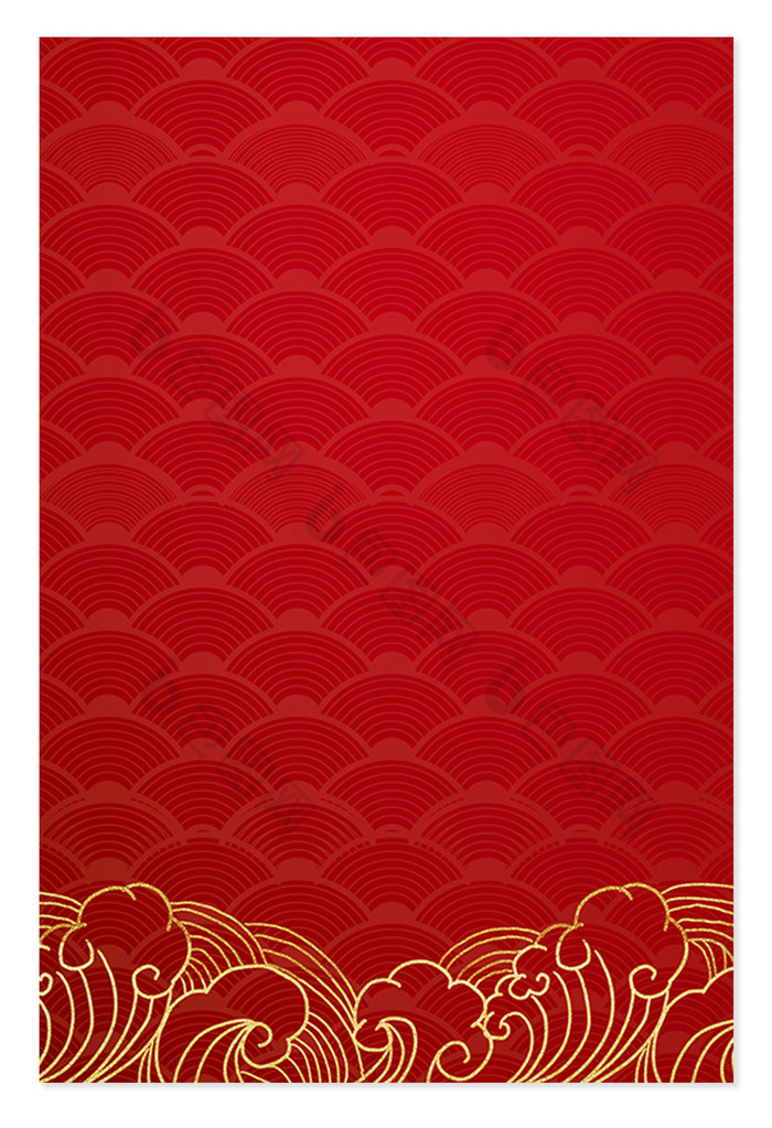 红色喜庆中国风底纹纹理背景