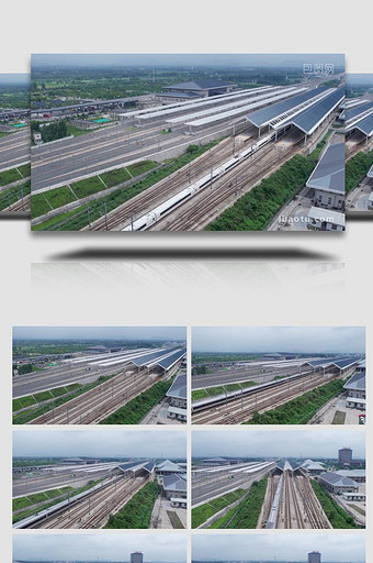 城市高铁交通工具实拍素材高铁和谐号图片
