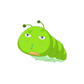 卡通虫子爬行蠕动动图gif