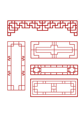复古中国风中式边框装饰元素