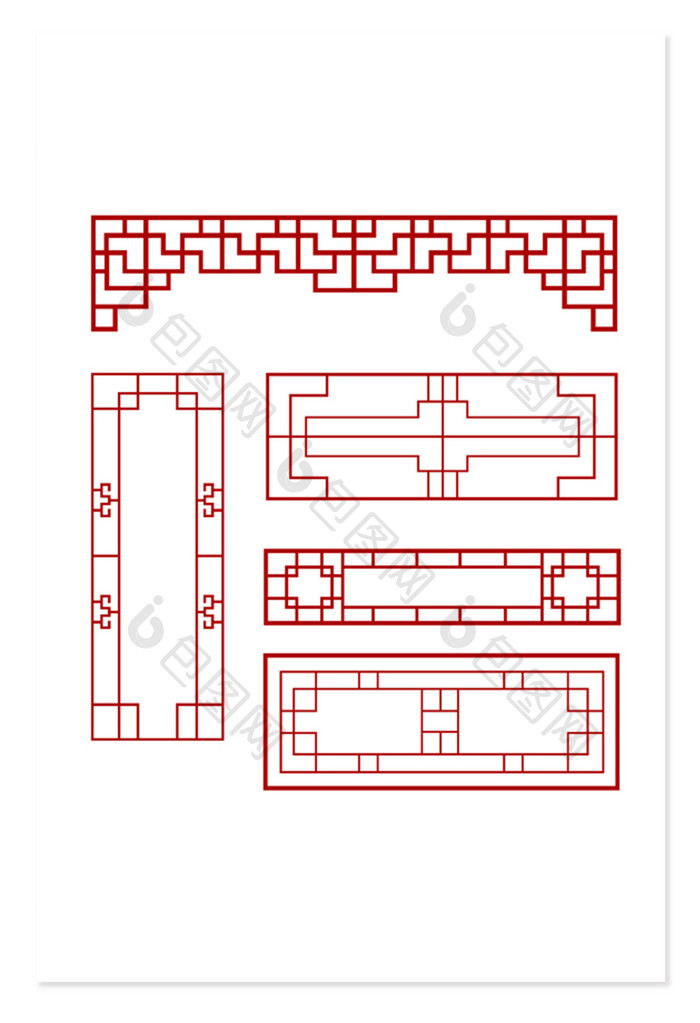 复古中国风中式边框装饰元素