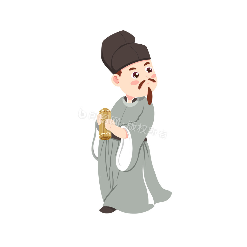 水墨诗人图片-包图网