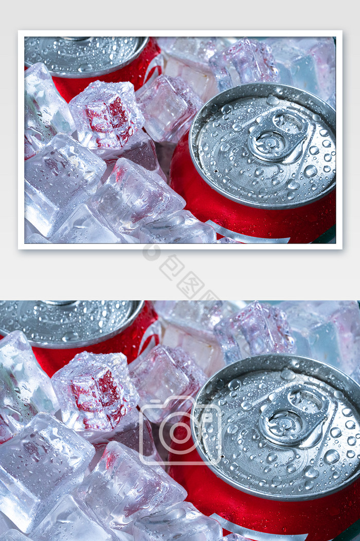夏季冰镇可乐饮品冰块图片图片
