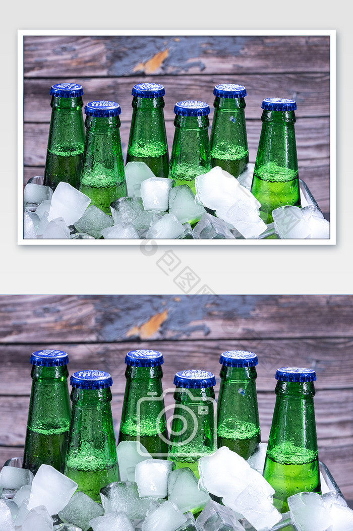 夏季冰镇啤酒饮品摄影图图片图片