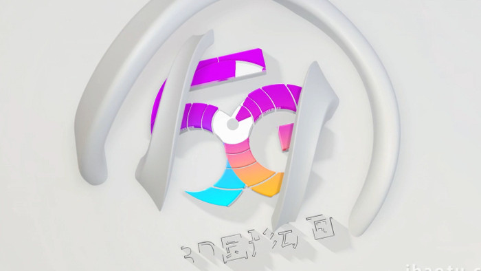 3D圆形抽象标志动画LOGO片头AE模板