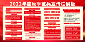 2022红色参军报国征兵宣传栏展板