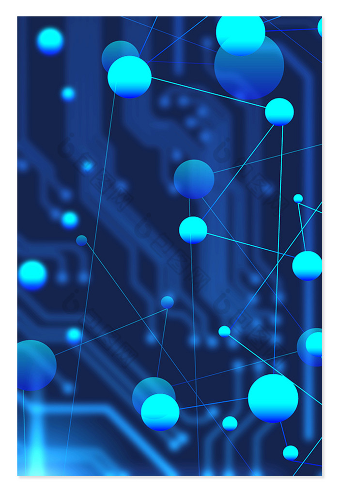 蓝色商务线条科技风格背景