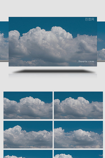 自然夏日蓝色天空云卷云舒延时视频图片