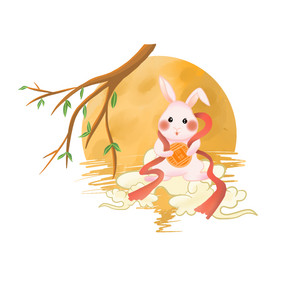 中秋节月饼玉兔月亮
