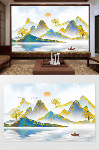 最新创意中国风家庭电视背景墙图片